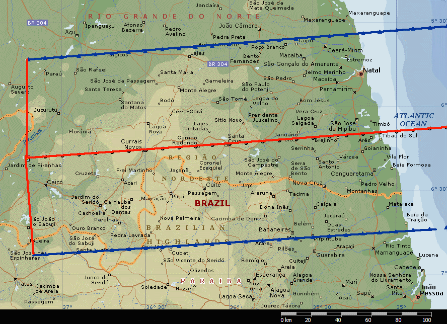 Brazil track of the 2006 Total Solar Eclipse